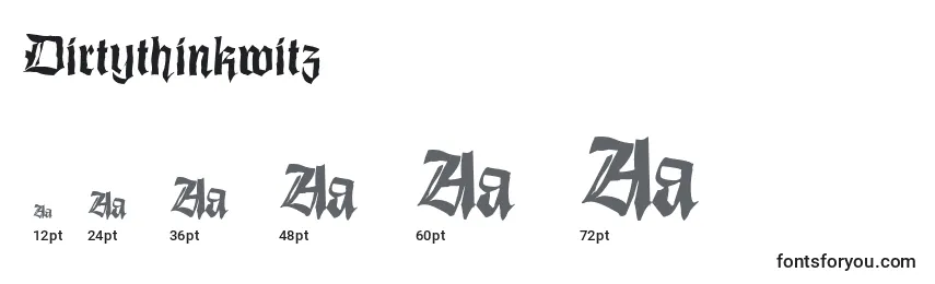 Dirtythinkwitz Font Sizes