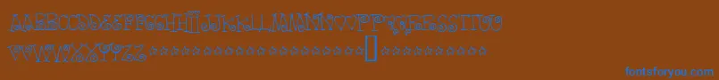 Wordsoflove Font – Blue Fonts on Brown Background