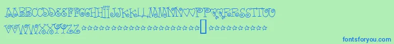 Wordsoflove Font – Blue Fonts on Green Background