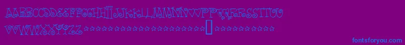 Wordsoflove Font – Blue Fonts on Purple Background