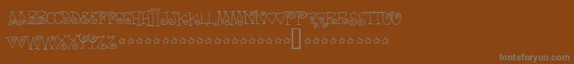 Шрифт Wordsoflove – серые шрифты на коричневом фоне