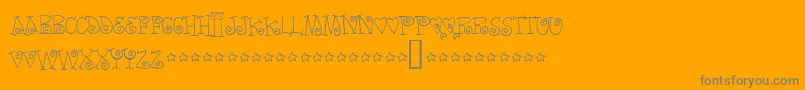 Wordsoflove Font – Gray Fonts on Orange Background