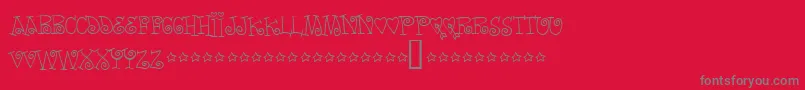 Fonte Wordsoflove – fontes cinzas em um fundo vermelho