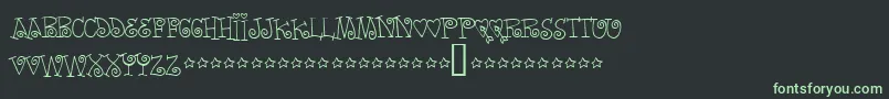 Wordsoflove Font – Green Fonts on Black Background