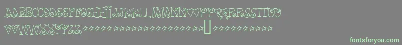 Wordsoflove Font – Green Fonts on Gray Background