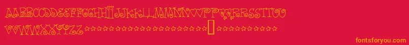 Wordsoflove Font – Orange Fonts on Red Background