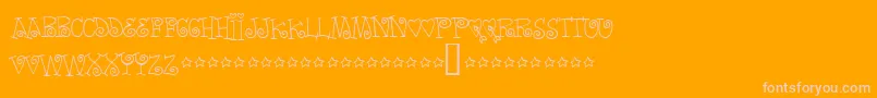 Wordsoflove Font – Pink Fonts on Orange Background