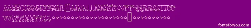 Wordsoflove Font – Pink Fonts on Purple Background