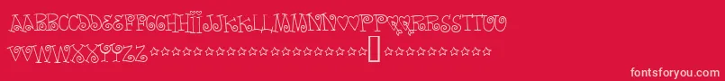 Wordsoflove Font – Pink Fonts on Red Background