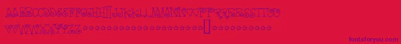Wordsoflove Font – Purple Fonts on Red Background