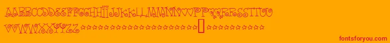 Wordsoflove Font – Red Fonts on Orange Background