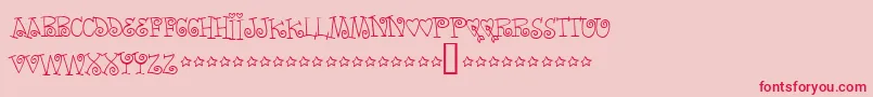 Wordsoflove Font – Red Fonts on Pink Background