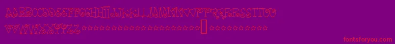 Wordsoflove Font – Red Fonts on Purple Background