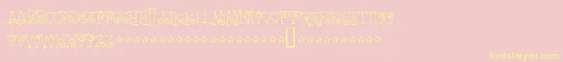 Wordsoflove Font – Yellow Fonts on Pink Background