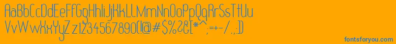 RedheadGoddess Font – Blue Fonts on Orange Background