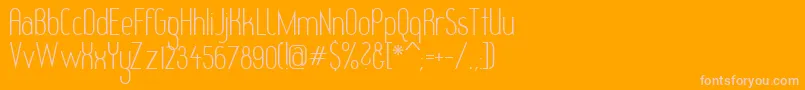 RedheadGoddess Font – Pink Fonts on Orange Background