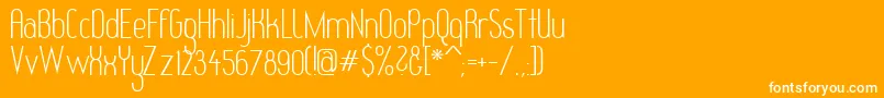 フォントRedheadGoddess – オレンジの背景に白い文字