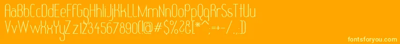 Шрифт RedheadGoddess – жёлтые шрифты на оранжевом фоне