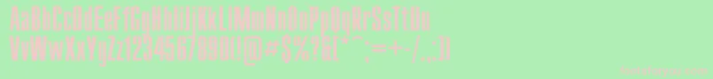 CompactLight Font – Pink Fonts on Green Background