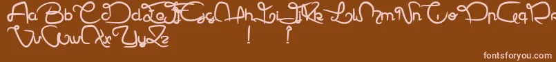 Шрифт HectorLeDragon – розовые шрифты на коричневом фоне
