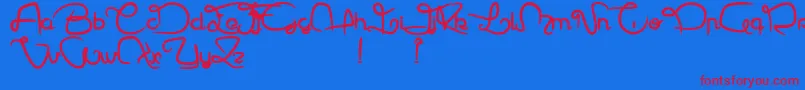 HectorLeDragon Font – Red Fonts on Blue Background
