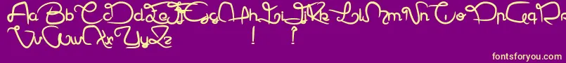Weitere Informationen zur HectorLeDragon-Schriftart HectorLeDragon-Schriftart – Gelbe Schriften auf violettem Hintergrund