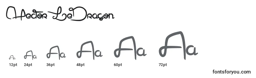 Размеры шрифта HectorLeDragon