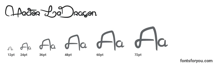 Größen der Schriftart HectorLeDragon