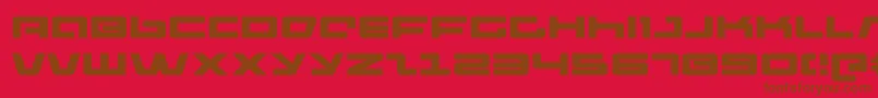 Pulserifleex Font – Brown Fonts on Red Background