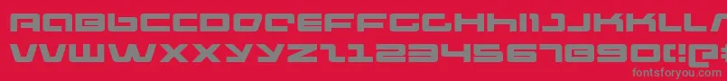 フォントPulserifleex – 赤い背景に灰色の文字