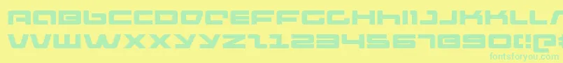 Pulserifleex Font – Green Fonts on Yellow Background