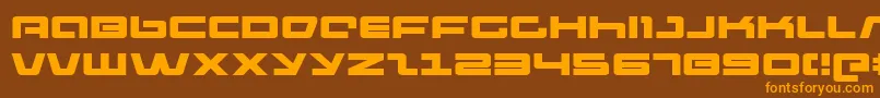 Pulserifleex Font – Orange Fonts on Brown Background