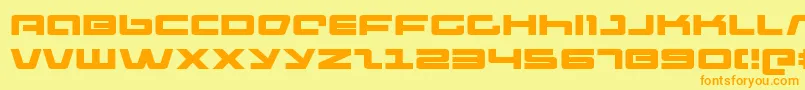 Pulserifleex Font – Orange Fonts on Yellow Background
