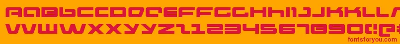 Pulserifleex-Schriftart – Rote Schriften auf orangefarbenem Hintergrund