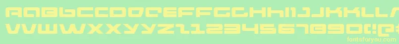 Pulserifleex Font – Yellow Fonts on Green Background