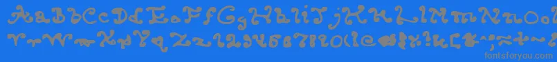 Endcurled Font – Gray Fonts on Blue Background