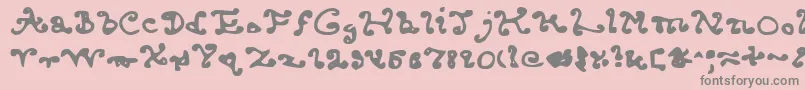 Endcurled Font – Gray Fonts on Pink Background