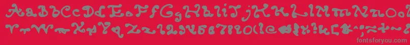 Endcurled Font – Gray Fonts on Red Background