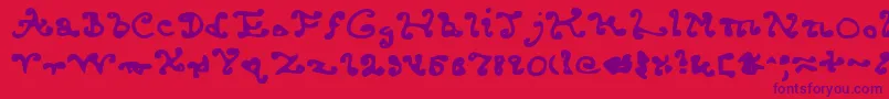 Endcurled Font – Purple Fonts on Red Background