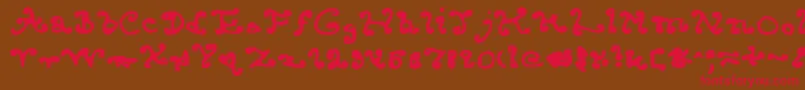 Endcurled Font – Red Fonts on Brown Background