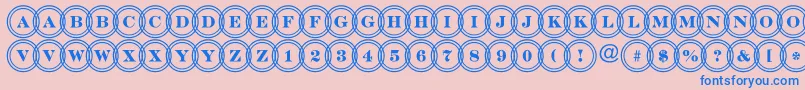 ADiscoserifdblovl Font – Blue Fonts on Pink Background