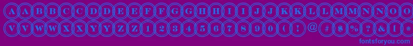 ADiscoserifdblovl Font – Blue Fonts on Purple Background