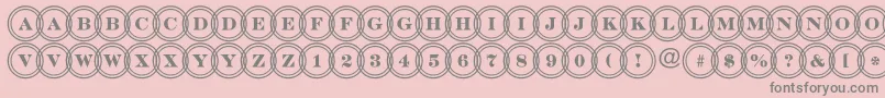 ADiscoserifdblovl Font – Gray Fonts on Pink Background