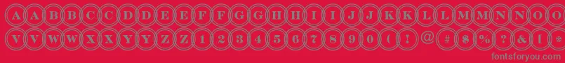 ADiscoserifdblovl Font – Gray Fonts on Red Background