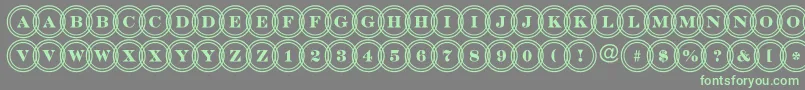 ADiscoserifdblovl Font – Green Fonts on Gray Background