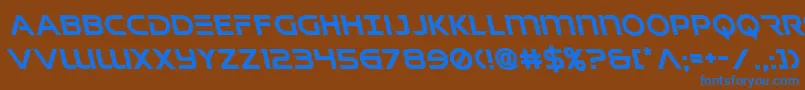 Singaporeslingleft Font – Blue Fonts on Brown Background