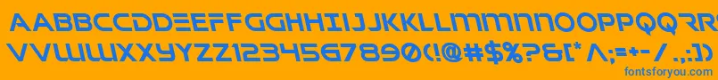 Singaporeslingleft Font – Blue Fonts on Orange Background