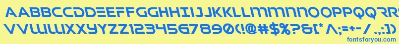 Singaporeslingleft Font – Blue Fonts on Yellow Background