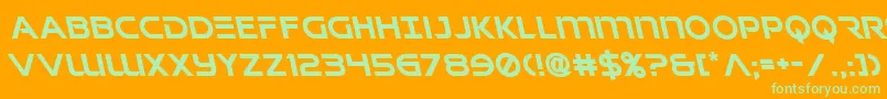 Singaporeslingleft Font – Green Fonts on Orange Background