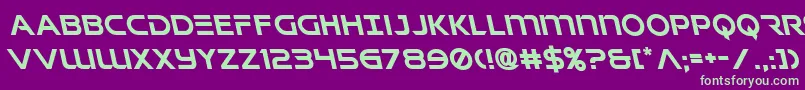 Singaporeslingleft Font – Green Fonts on Purple Background